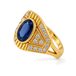 Pre Owned 18ct Sapphire and Diamond Ring ZB895